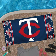 MLB Minnesota Twins Horizontal Logo Beach Towel 30&quot;x60&quot; WinCraft - £23.17 GBP