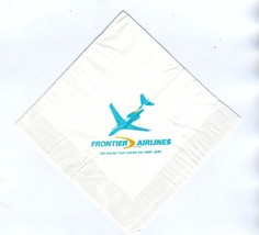 Frontier  Airlines Unused Cocktail  Napkin The Airline That Knows The We... - $17.82