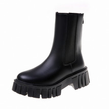 High Quality Ankle Boots for Women Autumn Motorcycle Boots Thick Heel Platform S - £39.55 GBP