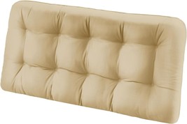 Tufted Bench Cushions For Outdoor Furniture, 44&quot; X 19&quot; Porch Swing, Khaki - $90.60 CAD