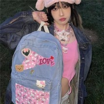 bags for women Sanrio  Bag Y2g Schoolbag College Student Large Capacity Stitchin - £139.94 GBP