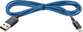 NEW Modal 4&#39; Braided Blue / Black Nylon 8-Pin Charge Cable for Apple Devices - £7.08 GBP