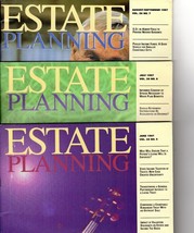Estate Planning Magazine (3) June July Aug/Sept 1997 Warren Gorham &amp; Lamont Ria - £9.16 GBP