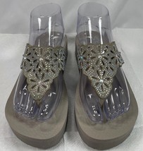 Skechers Sandals Womens 9 Yoga Foam Casual Slip On Wedge Thong Flip Flop... - $24.26