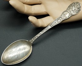Ornate Sterling Silver Souvenir Spoon Springfield Illinois by WEIDLICH S... - £20.77 GBP