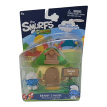 2013 Jakks Pacific Smurfs Micro Village Brainy&#39;s House Series 1 - $14.57