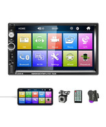 CAMECHO Car Stereo 2 Din with Bluetooth Android and IOS - £53.68 GBP