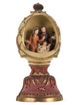 Lefton Royal Egg Collection Music Box Hand Painted Joy To The World Manger 1997 - $27.69