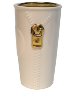 *Starbucks 2015 Gold Zipper Double Wall Traveler Tumbler NEW WITH TAG - $34.00