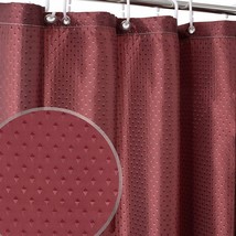 Rich Red Diamond Fabric Shower Curtain, With 12 Hooks, Modern, 70&quot;x71&quot;-NEW - £15.42 GBP