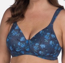 Leading Lady Bra 5028 Brigitte Blue Floral Size 54G Full Coverage Underwire - £14.01 GBP