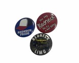 3 Red Neck ONE Inch Buttons 1&quot; Pin back Pins Hat Limo and Bad Thing  Jew... - $6.66