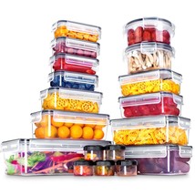 36 Pcs Plastic Food Storage Containers With Lids, 1.4 Oz - 84.5 Oz, 100% Bpa Fre - £36.37 GBP