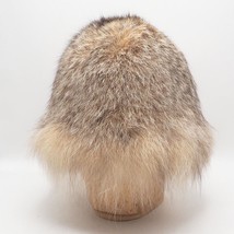 Vintage Womens Gray &amp; White Rabbit Fur Hat Saks Fifth Ave - £96.43 GBP