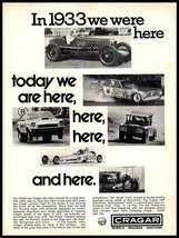 1973 HOT ROD Magazine Print Ad - Cragar Wheels Race Cars from 1933 - 197... - $6.64