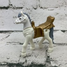 Fisher Price Pony Palace Stable Replacement Horse White Gold - $11.88