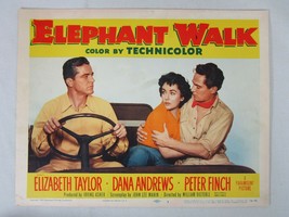Elephant Walk 1954 Lobby Card #1 Elizabeth Taylor Dana Andrews Peter Fin... - £31.00 GBP