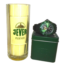 Brauhaus zu Jever Pilsener German Beer Glass Seidel &amp; Jever Wrist Watch - £31.93 GBP