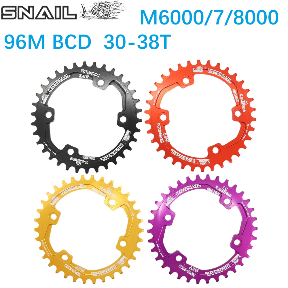 Snail Chainring Round 96bcd asymmetric for Shimano M6000 M7000 M8000 M9000 30T/3 - $123.38