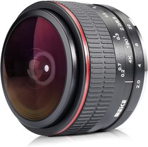 Meike 6.5Mm F2.0 Ultra Wide Circular Fisheye Lens Compatible With Canon Eos-M - £135.50 GBP