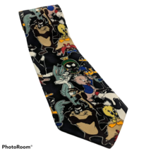 Vtg 1993 Looney Tunes Balancine Bugs Bunny Porky Taz Tweety Silk Necktie - $19.80