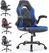 Pu Leather Executive Office Chair Swivel Rolling Chair For Adults, Up Armrests. - £120.69 GBP