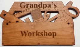 Grandpa's Workshop Engraved Wooden Toolbox | 10"x5" | Made in the USA - £23.62 GBP