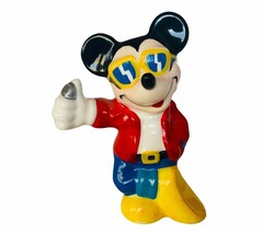 Mickey Mouse Salt Pepper Figurine vtg Walt Disney electric sunglasses so... - £23.31 GBP