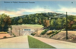 Aerial View Postcard Entrance to Tunnel on Pennsylvania Turnpike Postmarked 1... - £11.63 GBP