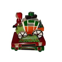 Vintage Jay Import Co Animated Santa on a Stage Coach Music Box - £40.19 GBP