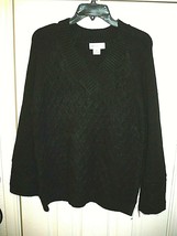 Liz Claiborne Women&#39;s Mystic Nomad Sweater Size Medium Black NEW - £17.44 GBP