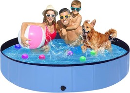 Dog Pool 79&quot; x 12&quot; Anti Slip Portable Dog Swimming Pool Hard Plastic Collapsible - $88.31