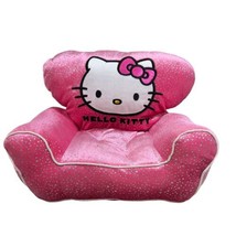 Vintage Sanrio Hello Kitty Glittery pink Couch chair plush 14x10in Toy Kids - £30.52 GBP