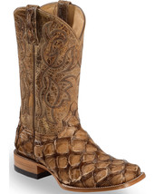 Cody James Men&#39;s Pirarucu Exotic Boots - Broad Square Toe - £402.38 GBP
