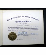 Vtg Ephemera 1974 NYS Civil Service Merit Award Signed Governor Malcolm ... - €17,28 EUR