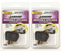 Rocker Switch, 10 A, 30 V, SPST, Tab Terminal Jandorf 61038 (2-PACK) - $2.78 CAD
