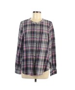 Joie Plaid Button Up Pink Blue Shirt Size Medium - $21.77