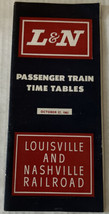 L &amp; N Passenger Train Time Tables Vintage Train Schedule October 27, 1963 - $21.56