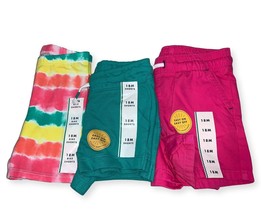 Girls Summer Shorts 3Pk - Tie Dye/Magenta/Green - 18M - Nwt - £26.67 GBP