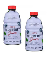 2 Antioxidant Solutions 100% Blueberry Juice 32oz Not from Concentrate 0... - $31.09 CAD