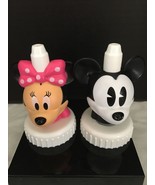 Good2Grow Disney &quot;MICKEY &amp; MINNIE MOUSE&quot; Bottle TOPPERS Lot Of 2 - £6.75 GBP