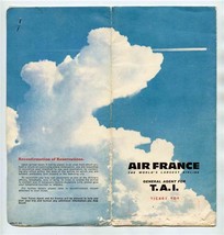 Air France Ticket Jacket Ticket Boarding Passes Tags Letter 1962 Weekend Paris  - £22.03 GBP