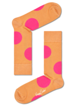Happy Socks Brown &amp; Pink Polka dot Unisex Premium Cotton Socks 1 Pair Si... - $15.14