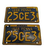 MATCHING SET 1948 PENNSYLVANIA PENNA PA LICENSE PLATES 24CE3 - $748.61 MXN