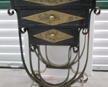 Maitland-Smith Black Tessellated Marble and Iron Three Drawer Accent Chest - $692.01