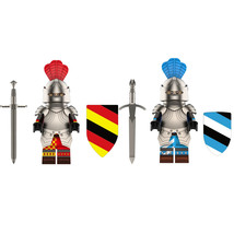2Pcs Medieval Noble Knight Minifigures England France Royal Guard Mini B... - $337.60 MXN