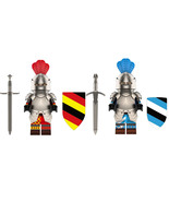 2Pcs Medieval Noble Knight Minifigures England France Royal Guard Mini B... - $327.10 MXN