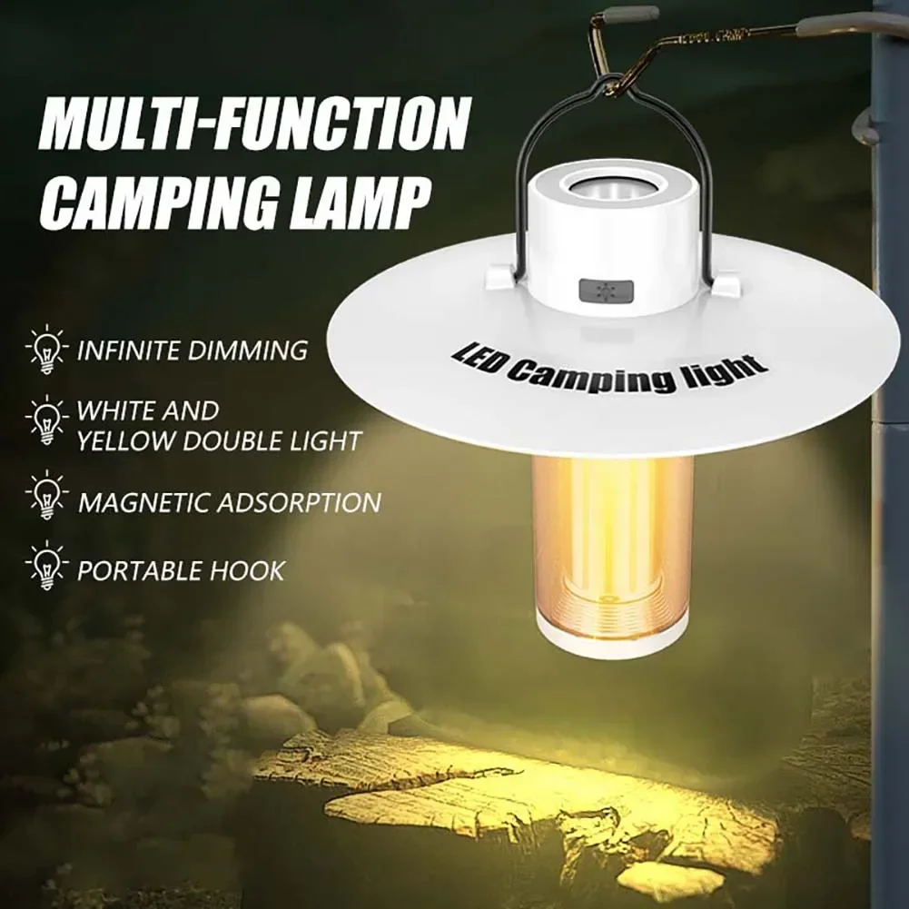 5Lighting Modes LED Atmosphere Light Flashlights 2000mAh Camping Lantern with - £19.68 GBP