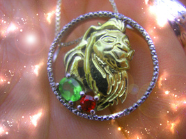 Haunted Necklace Royal Lion Success Secrets Golden Royal Collection Ooak Magick - £184.71 GBP