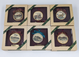 6 Walt Disney World Vacation Club Resorts Hotels Ornaments - Barlow, Handpainted - £79.08 GBP